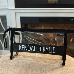 NEW Kendall & Kylie Clear & Black Cosmetic Bag